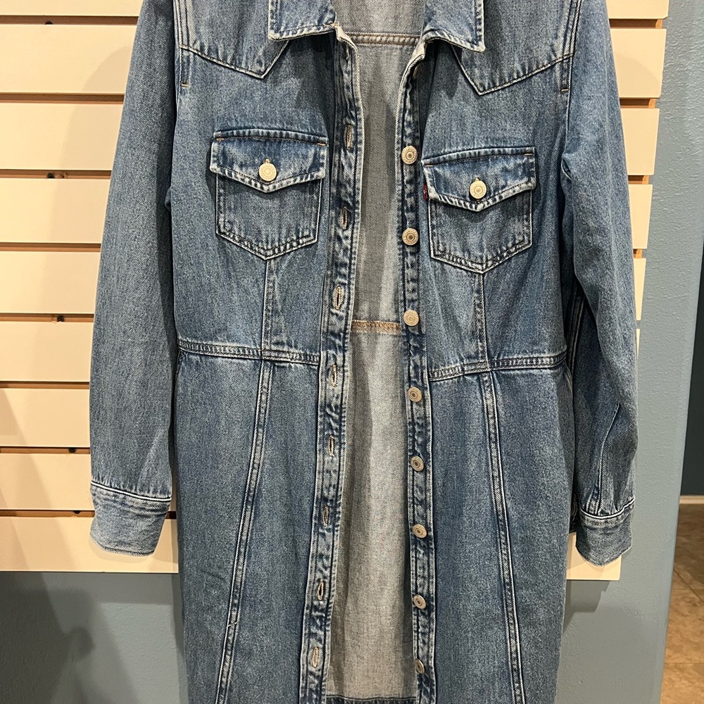 Levi's Blue Denim Longline Jacket